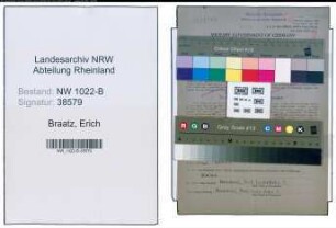 Entnazifizierung Erich Braatz , geb. 10.12.1897 (Beamter)