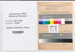 Entnazifizierung Gisela Weber-Gottschalk, geb. 29.12.1911 (Aerztin)