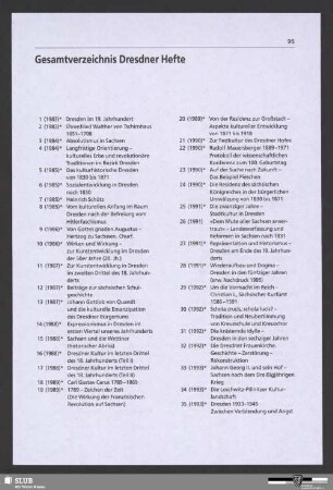 Gesamtverzeichnis Dresdner Hefte