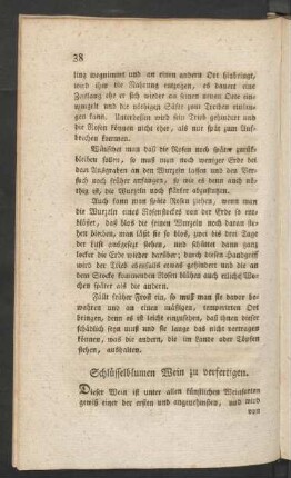 Schlüsselblumen Wein zu verfertigen.