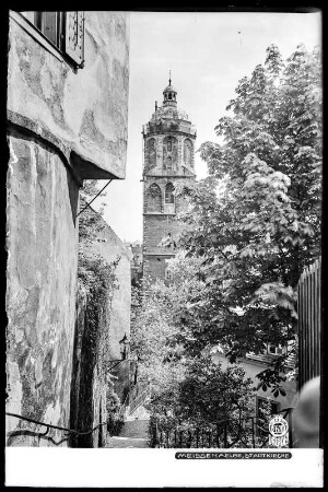 Meißen, Blick auf den Turm der Frauenkirche