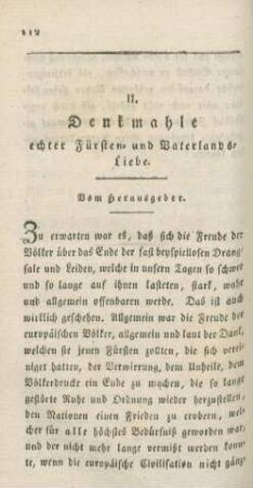 112-134 Denkmahle echter Fürsten- und Vaterlandsliebe