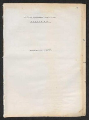1936/1937: Jahresbericht ... - 1936/37
