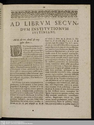 Ad Librum Secundum Institutionum Iustiniani