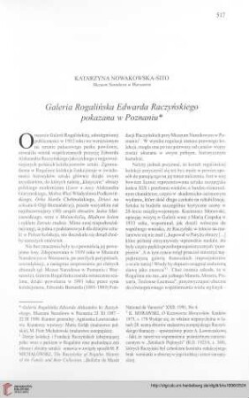 Galeria Rogalińska Edwarda Raczyńskiego pokazana w Poznaniu