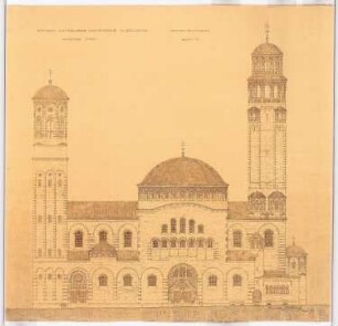 Kathedrale, Belgrad: Seitenansicht 1:100