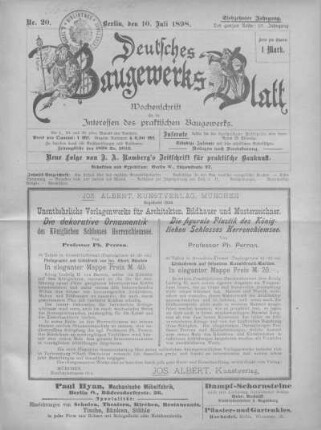 58. Jahrgang. Nr. 20.