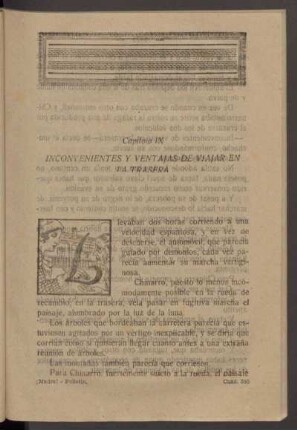 Capítulo IX - Inconvenientes y ventajas de viajar en la trasera