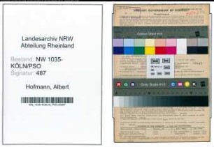 Entnazifizierung Albert Hofmann , geb. 09.08.1903 (Betriebsfuehrer)