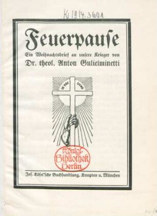Feuerpause : ein Weihnachtsbrief an unsere Krieger