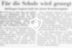 Für die Schule wird gesorgt