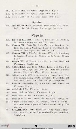 Päpste (Nr. 193-205)