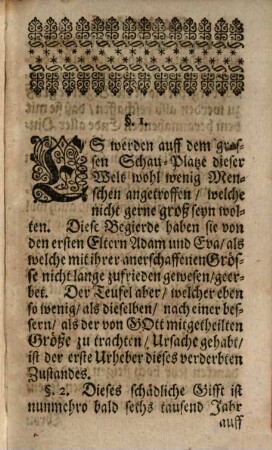 Die eintzige Kunst Wahrhafftig groß zu werden