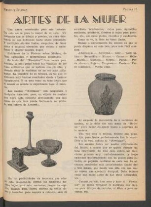 Artes de la mujer