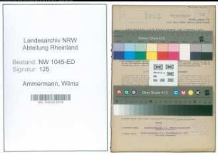 Entnazifizierung Wilma Ammermann , geb. 01.03.1921 ()
