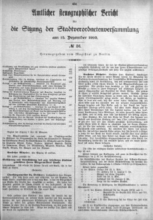No. 36, 15. Dezember 1910