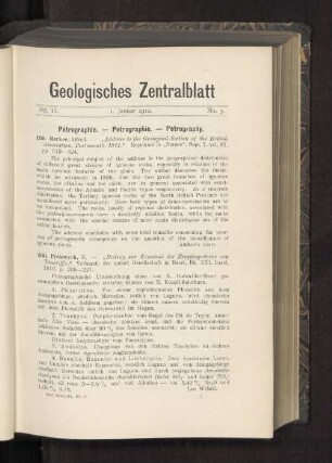 1. Januar 1912. No. 3.