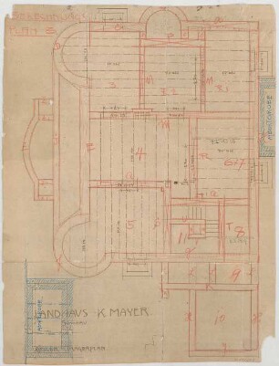 Thiersch, August ; Schönau (Bayern); Landhaus K. Mayer - Keller (Trägerplan)