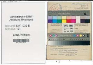 Entnazifizierung Wilhelm Ernst , geb. 02.11.1914 (Aufseher)