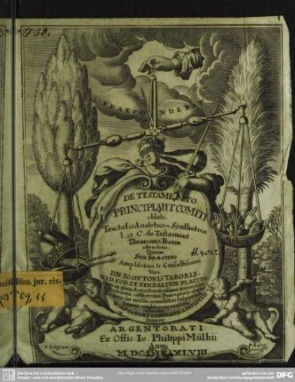 De testamento principi, aut comiti oblato : tractatio analytico-synthetica l. 19. c. de testament. theoriam et praxin ostendens