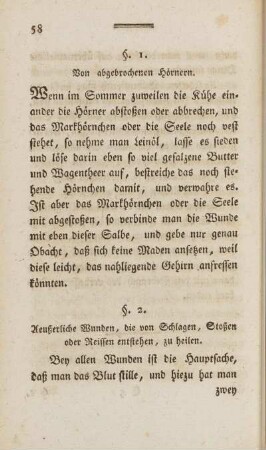§. 1. Von abgebrochenen Hörnern