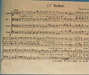 Gebet : für Sopran, Alt, Tenor u. Baß
