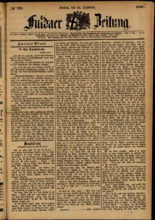 Ausgabe vom Freitag, den 24. Dezember 1886.