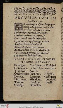Argumentum in Lazarum