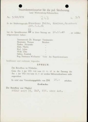 Künstner, Fritz