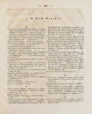 II. Sachregister