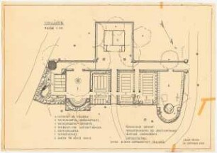 Ausstellungsgarten Jubiläums-Gartenbau-Ausstellung 1926, Dresden: Grundriss Schulgärten 1:100