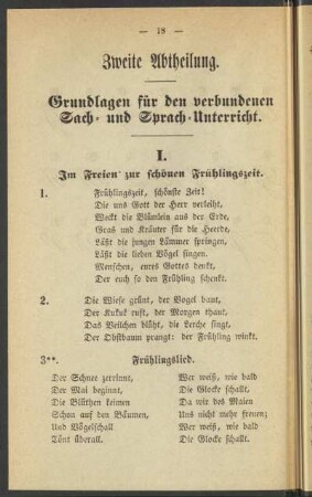 I. Im Freien zur schönen Frühlingszeit