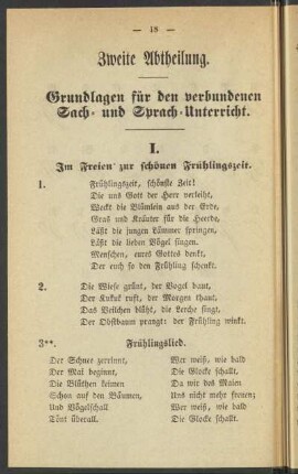 I. Im Freien zur schönen Frühlingszeit