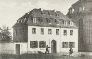 Dresden. Annenschule. Lithographie, um 1840. Verwalter: Dresden, Stadtmuseum