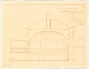 Konzerthaus, Beuthen Umbau: Querschnitt gegen Rang 1:50 (von Inv.Nr. 3633)