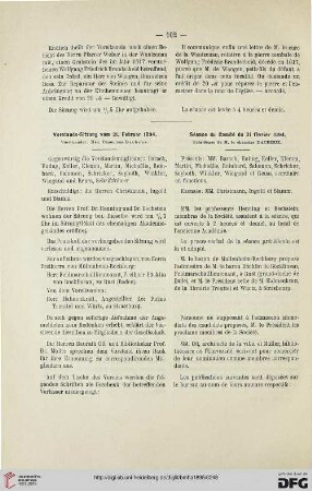 Vorstands-Sitzung vom 21. Februar 1894 / Séance du Comité du 21 février 1894