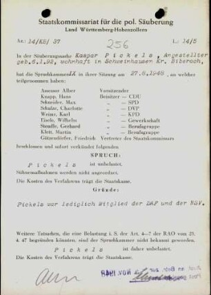 Pickels, Kaspar