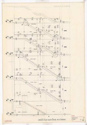 ADAC-Gauhaus, Berlin-Wilmersdorf: Treppenschnitt, 1:20