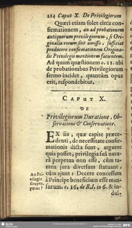 Caput X. De Privilegiorum Duratione , Observatione & Conservatione