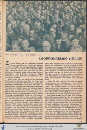 Großdeutschland erstand!