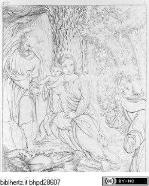 Reale Galleria di Firenze illustrata. 1. Quadri di Storia, Band 1., Ruhe auf der Flucht, mit dem Heiligen Franz (Taf. 5)