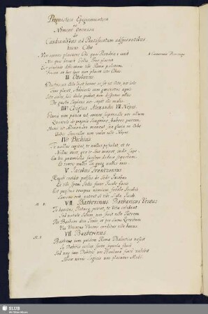 Bl. 50v-54r: Prognostica Epigrammatica ex Nomine Ominosa de Cardinalibus ad Pontificatum adspirantibus