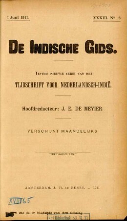 XXXIII. No. 6. 1 Juni 1911