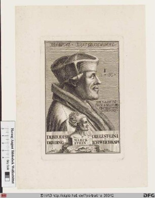 Bildnis Desiderius Erasmus, gen. Erasmus von Rotterdam