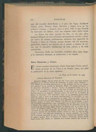Sobre Menéndez y Pelayo