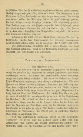 IV. Das neunzehnte Jahrhundert