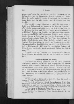 Unterredung mit dem König.