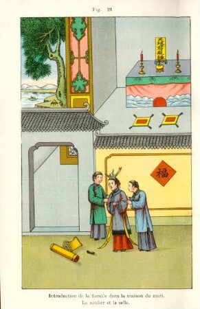 Fig. 21. Introduction de la fiancée dans la maison du mari. ...