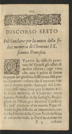 Discorso Sesto