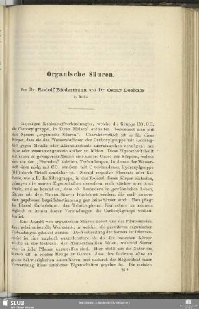 Organische Säuren
